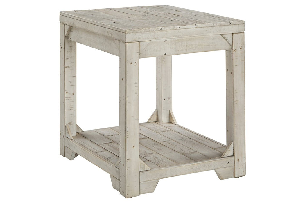 Fregine Whitewash End Table - T755-3 - Lara Furniture