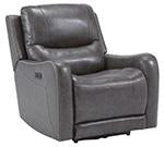 Galahad Smoke Power Recliner - 6610306 - Lara Furniture