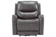 Galahad Smoke Power Recliner - 6610306 - Lara Furniture