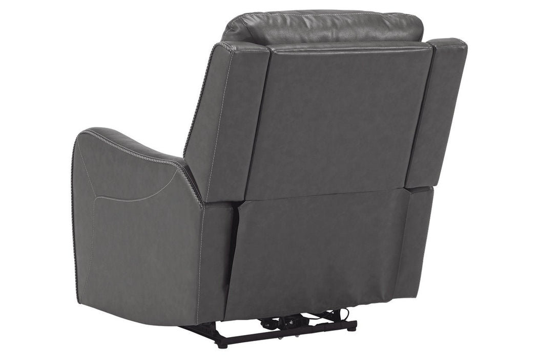 Galahad Smoke Power Recliner - 6610306 - Lara Furniture