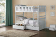 Galen White Twin/Twin Bunk Bed | B2053 - Lara Furniture