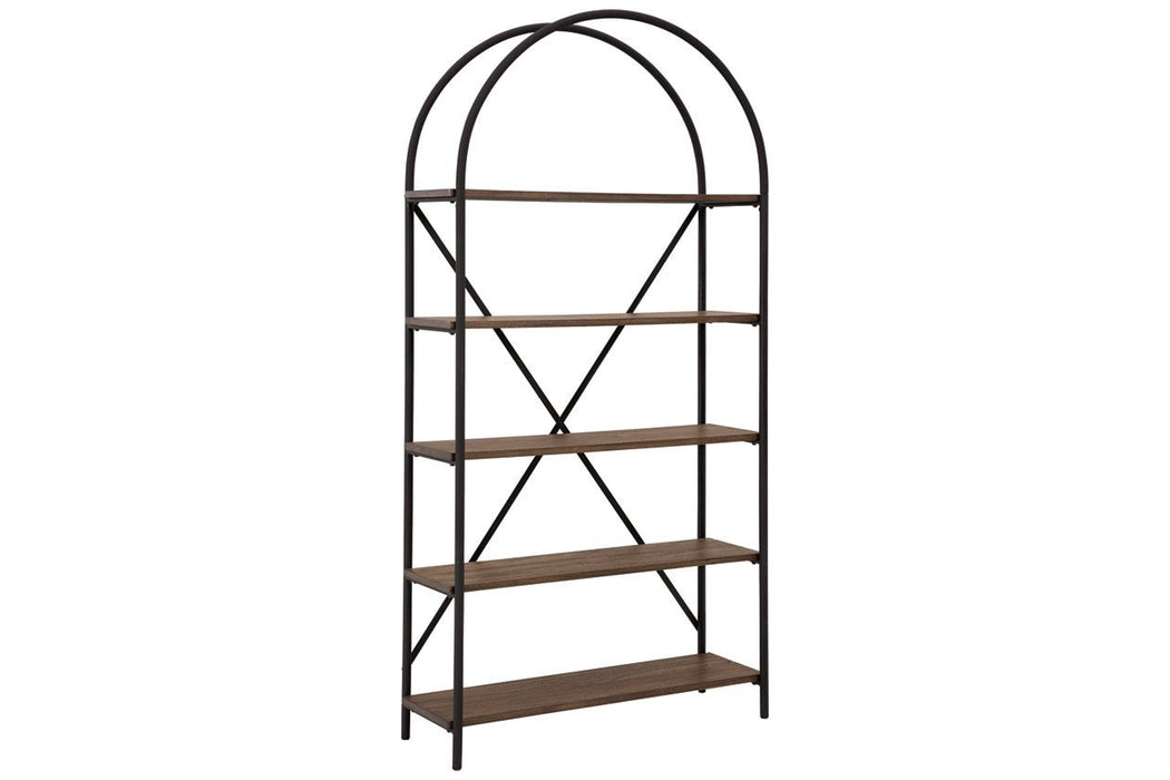 Galtbury Brown/Black Bookcase - A4000325 - Lara Furniture