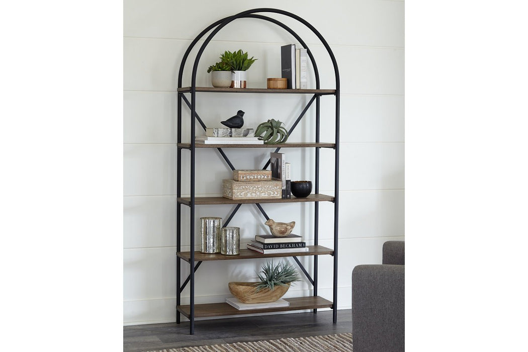 Galtbury Brown/Black Bookcase - A4000325 - Lara Furniture