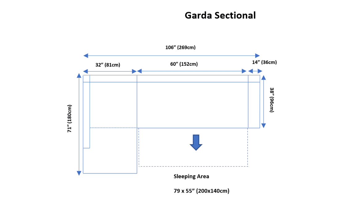 Garda Sectional W/ Bed And Storage - i30698 - Lara Furniture