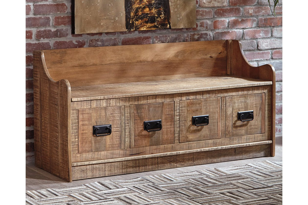 Garrettville Brown Storage Bench - A4000093 - Lara Furniture