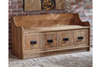 Garrettville Brown Storage Bench - A4000093 - Lara Furniture