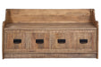 Garrettville Brown Storage Bench - A4000093 - Lara Furniture