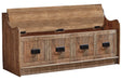 Garrettville Brown Storage Bench - A4000093 - Lara Furniture