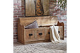 Garrettville Brown Storage Bench - A4000093 - Lara Furniture