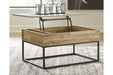 Gerdanet Natural Lift-Top Coffee Table - T150-9 - Lara Furniture