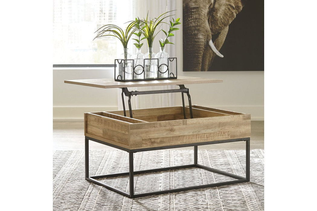 Gerdanet Natural Lift-Top Coffee Table - T150-9 - Lara Furniture