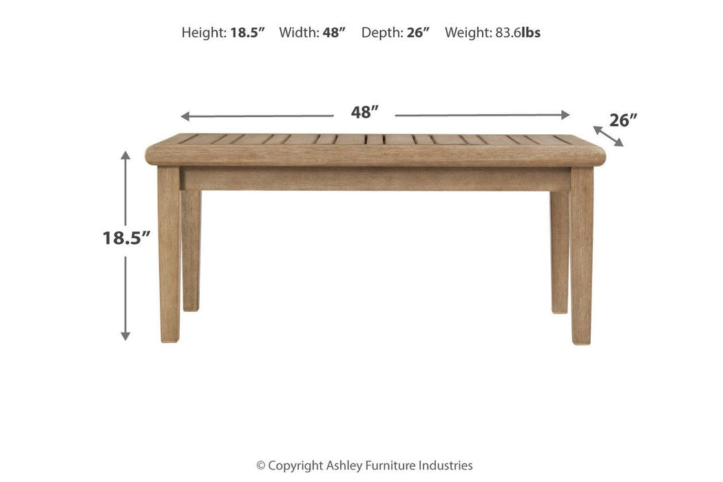 Gerianne Grayish Brown Coffee Table - P805-701 - Lara Furniture