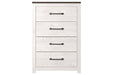 Gerridan White/Gray Chest of Drawers - B1190-44 - Lara Furniture