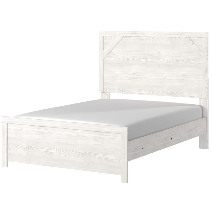 Gerridan White-Gray Full Panel Bed - Lara Furniture