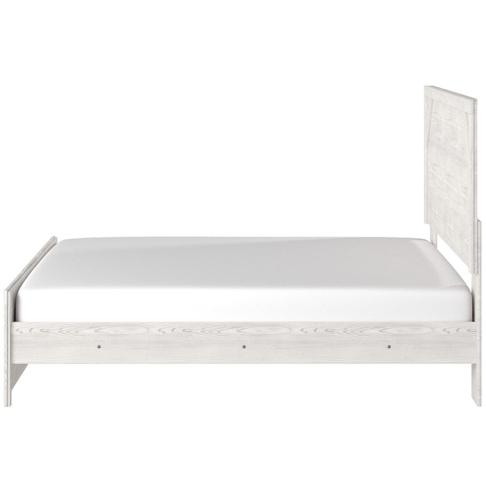 Gerridan White-Gray King Panel Bed - Lara Furniture