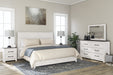 Gerridan White-Gray King Panel Bed - Lara Furniture