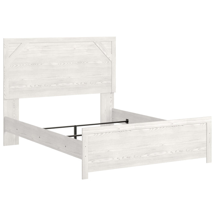 Gerridan White-Gray Queen Panel Bed - Lara Furniture