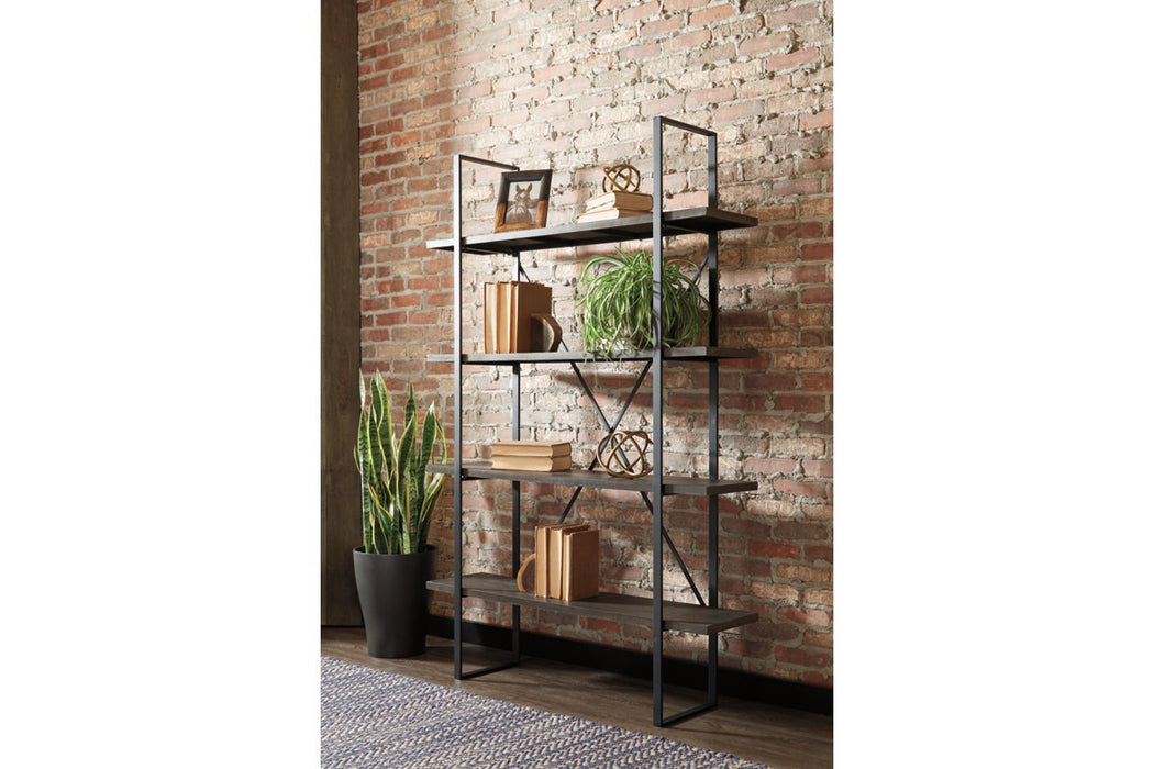 Gilesgrove Black/Gray Bookcase - A4000017 - Lara Furniture