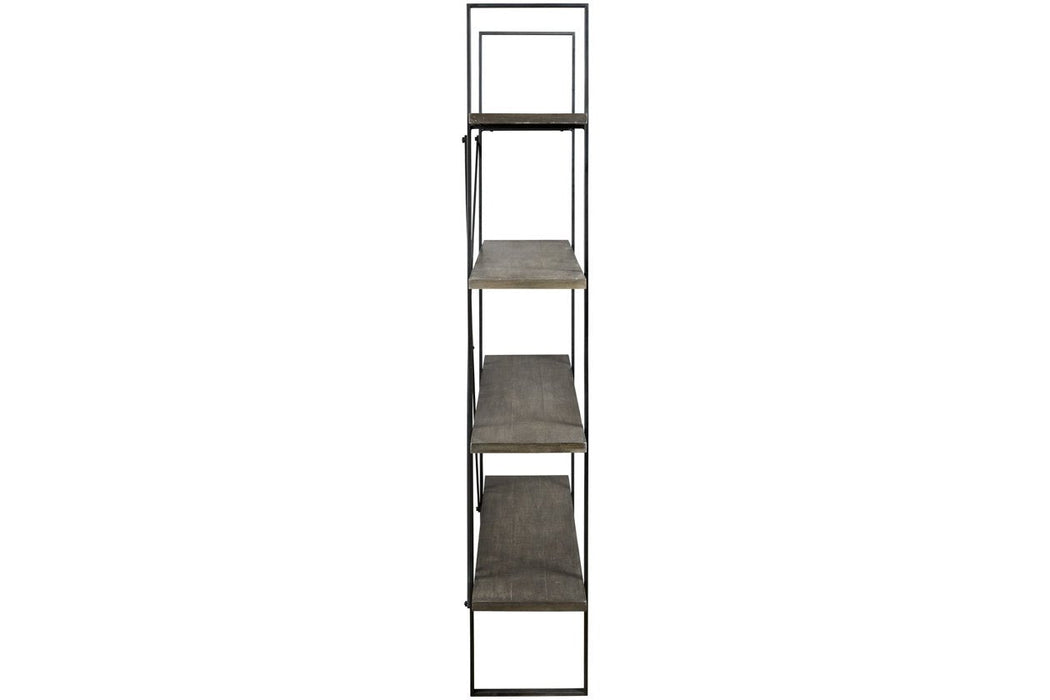 Gilesgrove Black/Gray Bookcase - A4000017 - Lara Furniture