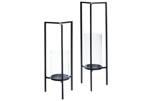 Ginette Black Candle Holder (Set of 2) - A2000463 - Lara Furniture