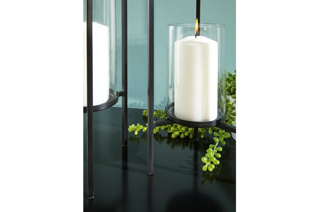 Ginette Black Candle Holder (Set of 2) - A2000463 - Lara Furniture