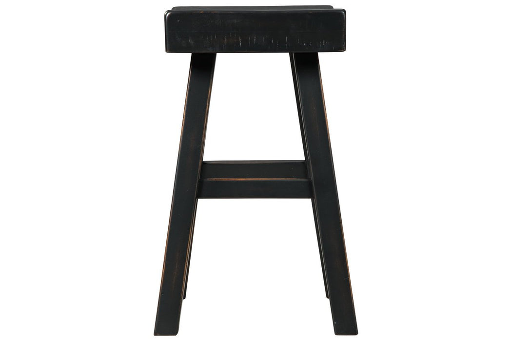 Glosco Black Counter Height Bar Stool (Set of 2) - D548-524 - Lara Furniture