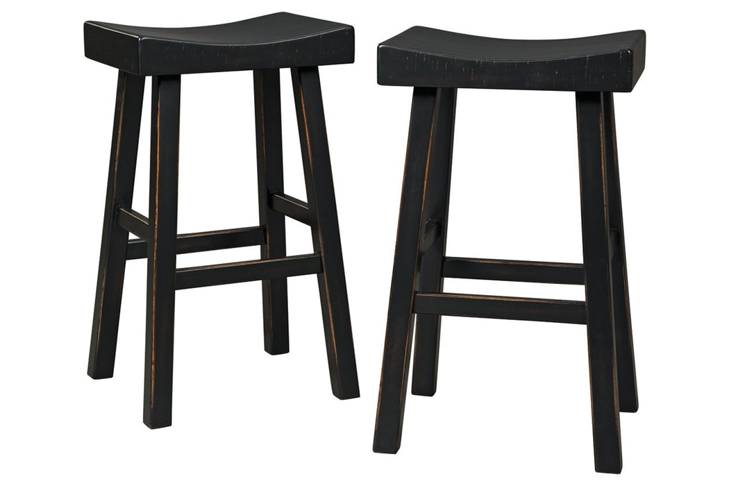 Glosco Black Pub Height Bar Stool (Set of 2) - D548-530 - Lara Furniture