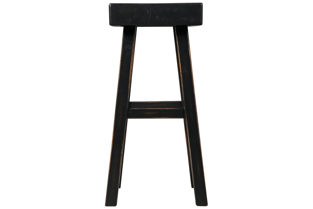 Glosco Black Pub Height Bar Stool (Set of 2) - D548-530 - Lara Furniture