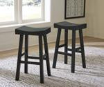 Glosco Black Pub Height Bar Stool (Set of 2) - D548-530 - Lara Furniture