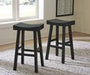 Glosco Black Pub Height Bar Stool (Set of 2) - D548-530 - Lara Furniture