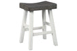 Glosco Brown Gray/Antique White Counter Height Bar Stool (Set of 2) - D548-424 - Lara Furniture