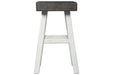 Glosco Brown Gray/Antique White Counter Height Bar Stool (Set of 2) - D548-424 - Lara Furniture