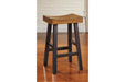 Glosco Medium Brown/Dark Brown Bar Height Bar Stool (Set of 2) - D548-030 - Lara Furniture