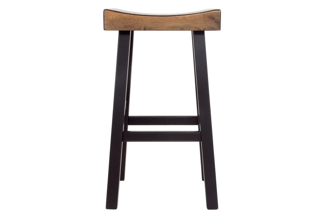 Glosco Medium Brown/Dark Brown Bar Height Bar Stool (Set of 2) - D548-030 - Lara Furniture