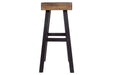 Glosco Medium Brown/Dark Brown Bar Height Bar Stool (Set of 2) - D548-030 - Lara Furniture