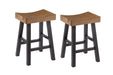 Glosco Medium Brown/Dark Brown Counter Height Bar Stool (Set of 2) - D548-024 - Lara Furniture