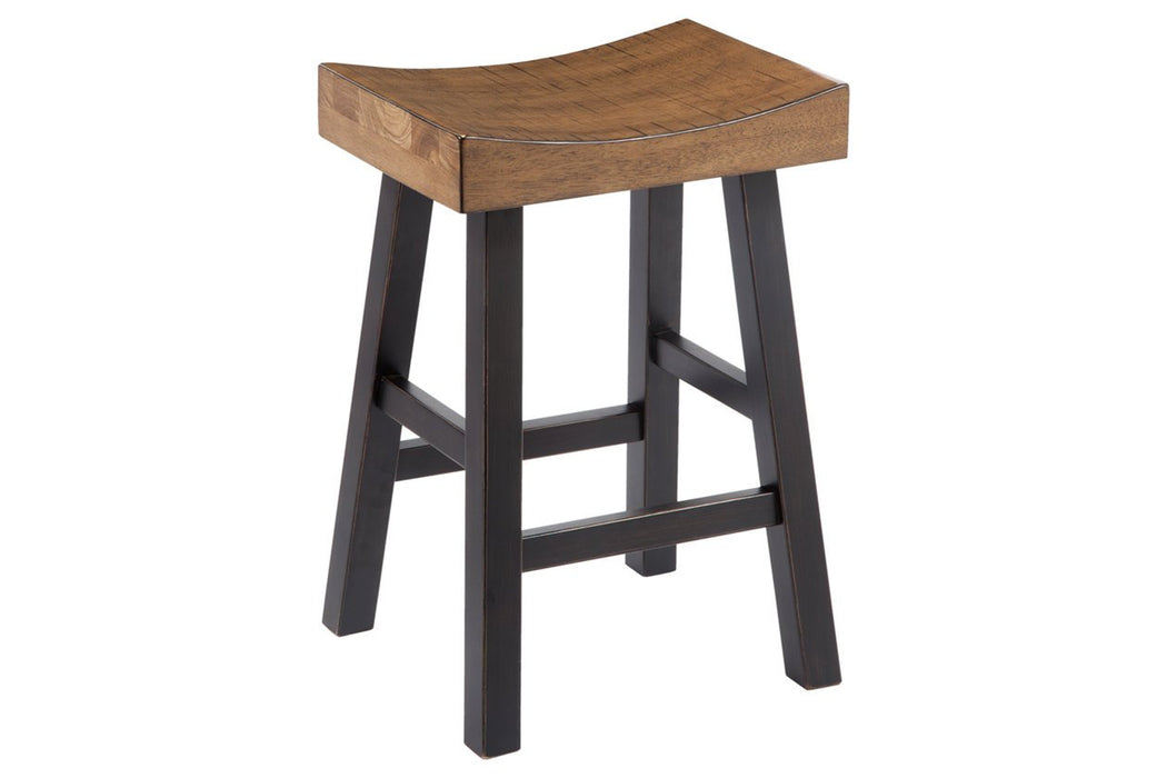 Glosco Medium Brown/Dark Brown Counter Height Bar Stool (Set of 2) - D548-024 - Lara Furniture