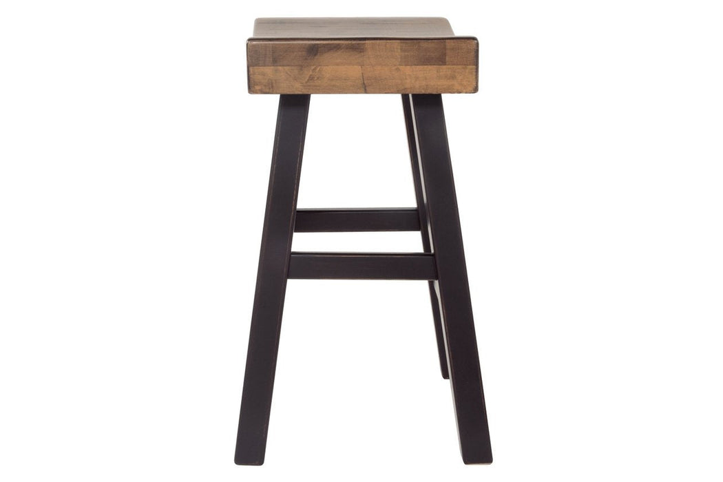 Glosco Medium Brown/Dark Brown Counter Height Bar Stool (Set of 2) - D548-024 - Lara Furniture