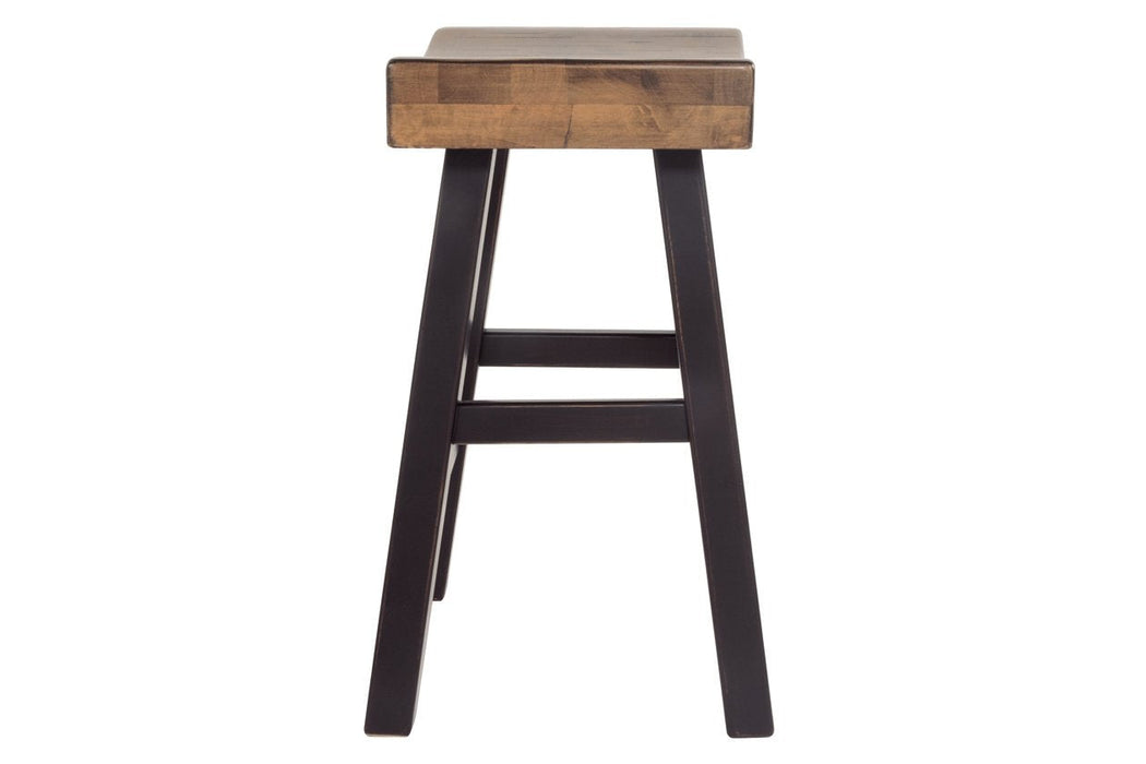 Glosco Medium Brown/Dark Brown Counter Height Bar Stool (Set of 2) - D548-024 - Lara Furniture