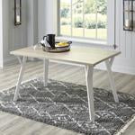 Grannen White/Natural Dining Table - D407-25 - Lara Furniture