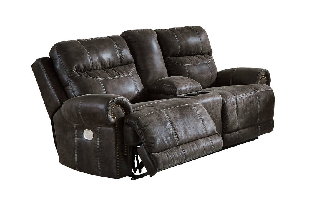 Grearview Charcoal Power Reclining Loveseat with Console - 6500518 - Lara Furniture