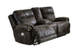 Grearview Charcoal Power Reclining Loveseat with Console - 6500518 - Lara Furniture