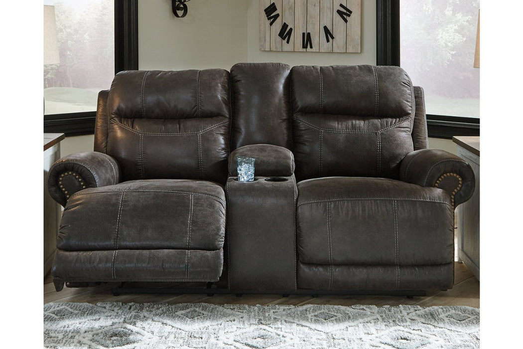 Grearview Charcoal Power Reclining Loveseat with Console - 6500518 - Lara Furniture