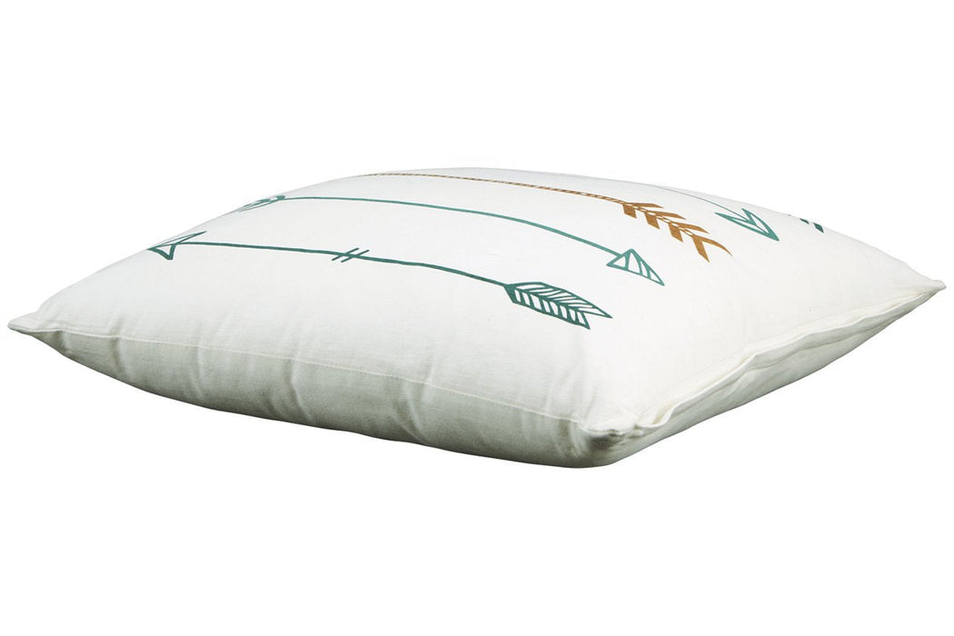 Gyldan White/Teal/Gold Pillow (Set of 4) - A1000994 - Lara Furniture