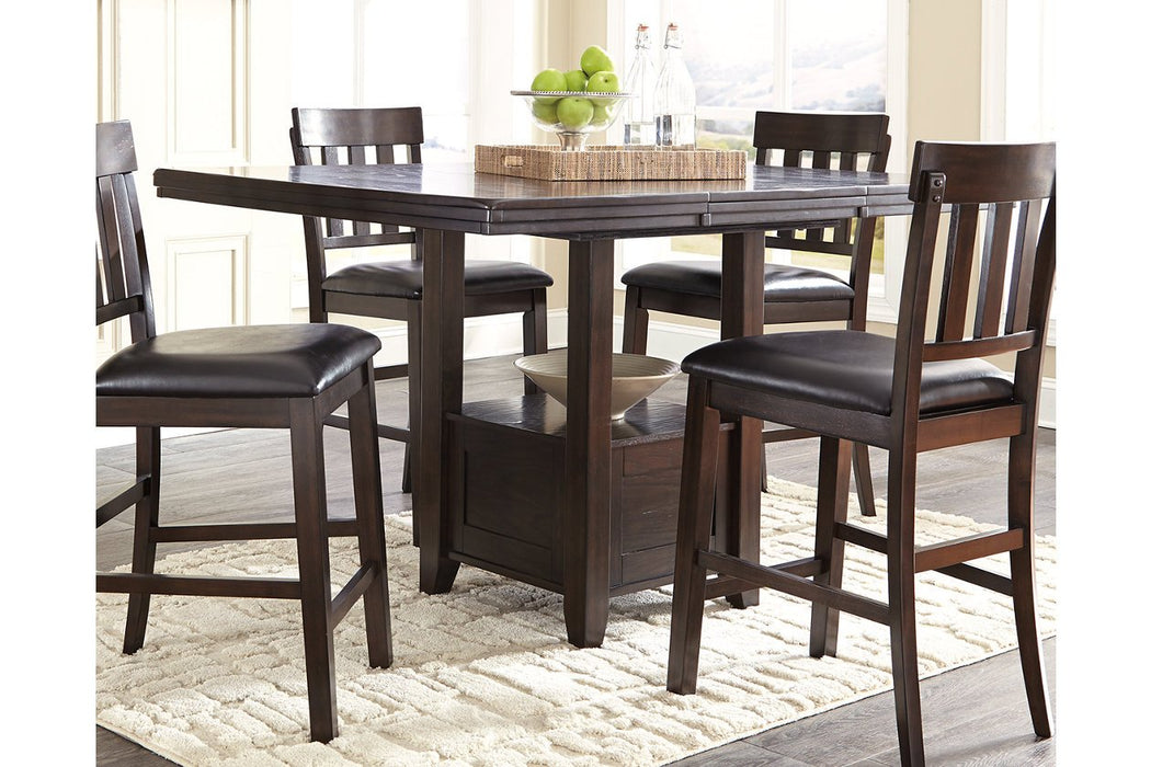 Haddigan Dark Brown Counter Height Dining Extension Table - D596-42 - Lara Furniture