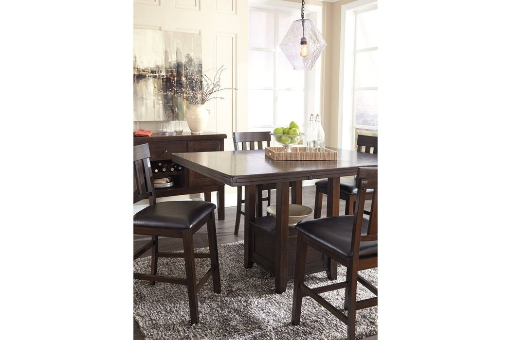 Haddigan Dark Brown Counter Height Dining Extension Table - D596-42 - Lara Furniture