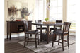 Haddigan Dark Brown Counter Height Dining Extension Table - D596-42 - Lara Furniture