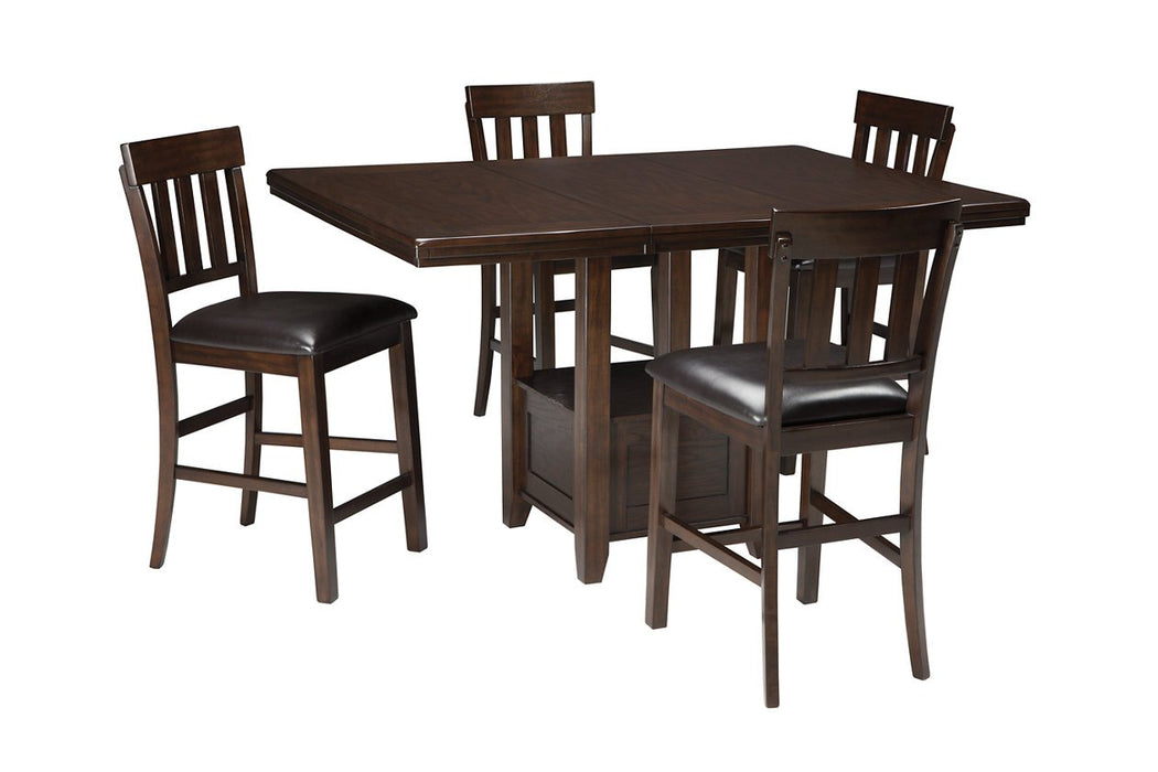 Haddigan Dark Brown Counter Height Dining Extension Table - D596-42 - Lara Furniture