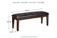 Haddigan Dark Brown Dining Bench - D596-00 - Lara Furniture