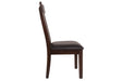 Haddigan Dark Brown Dining Chair (Set of 2) - D596-01 - Lara Furniture